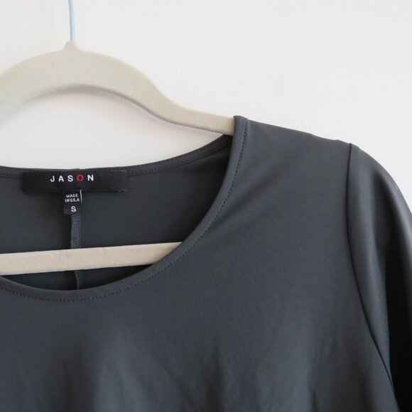 JASON Portofino Pocket Tunic Top in Dark Gray Lagenlook Minimalist - Size S - Picture 6 of 15